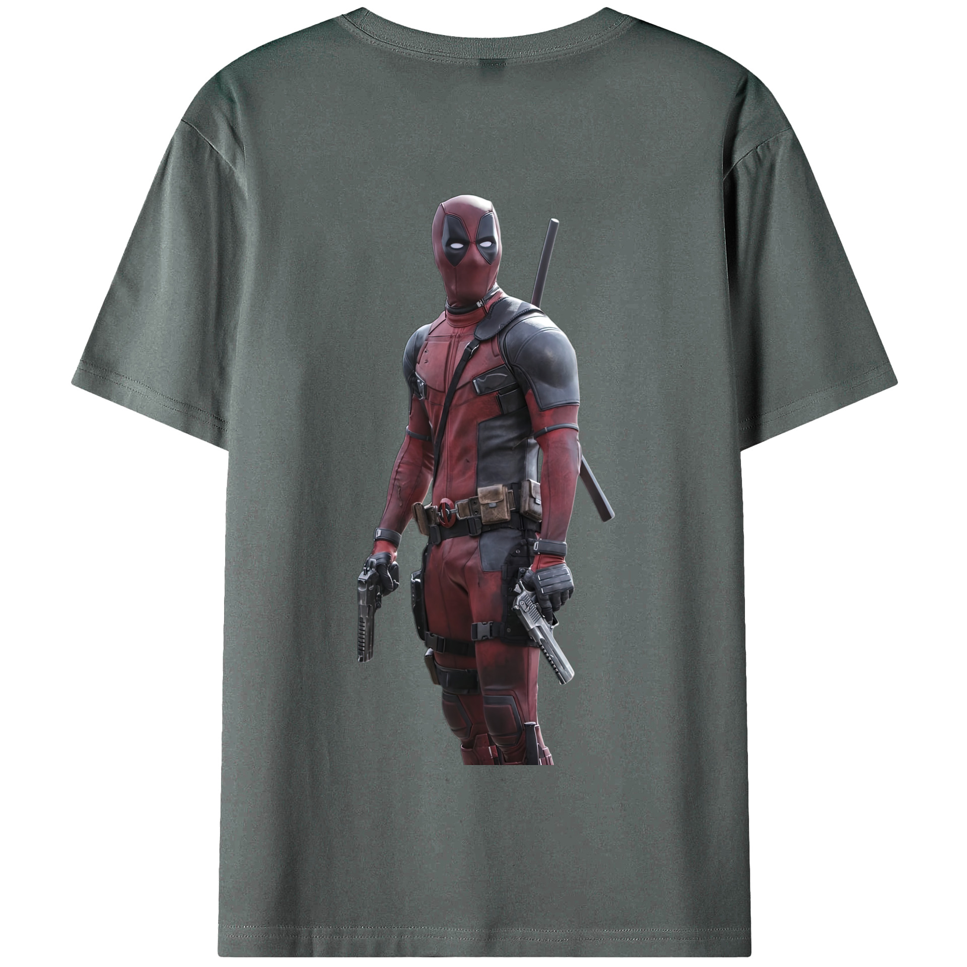 （画像用） Deadpool デッドプール 綿100％半袖Tシャツ（背面プリント）